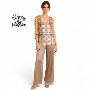 MANTÙ NWT beaded sequin patterned square neck sleeveless top *shop@iamwarrior